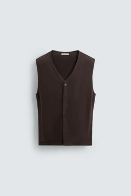 KNIT COTTON WAISTCOAT - Zara фото 7