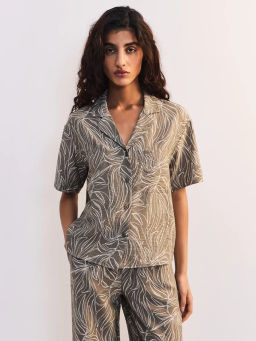 Вискозная блуза с принтом ZR2605012014-235 / Zarina  фото 3