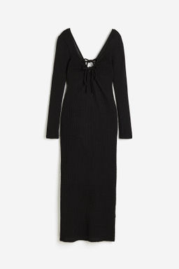Vestido de punto con textura y lazada - H&m фото 3