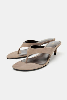 SUEDE HIGH-HEEL SANDALS - Zara фото 9