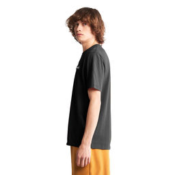Футболка Timberland T-Shirt Heavy Weight Woven Badge Authentic fit черная  фото 7
