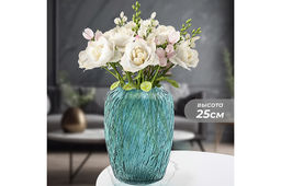 Ваза 19*19*25 см 4 л, темно-зеленая, стекло