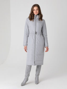 Еврозима! 24303 Пальто дем. св.серый - Dizzyway фото 2