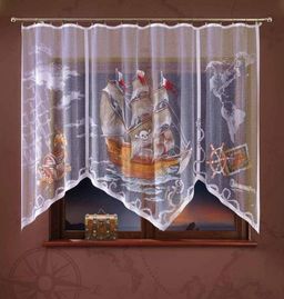 Готовые шторы арт. 722 А, Galeon ("Галеон"), ручное крашение, размеры: 300 см ширина * 180 см высота