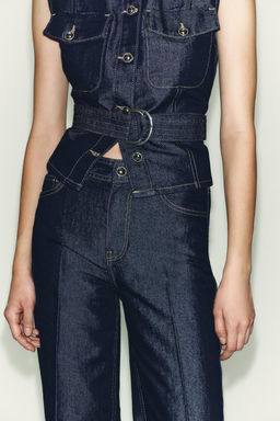 JEANS Z1975 STRAIGHT MID-WAIST CREASED - Zara фото 4