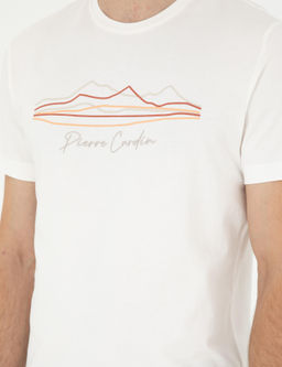 Beyaz Slim Fit Ti__rt - Pierre cardin фото 7