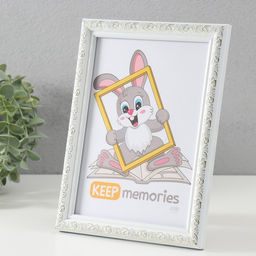 Фоторамка пластик "Винтаж" 15х21 см, белый (пластиковый экран)