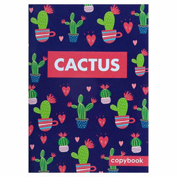 Тетрадь А4, 96 листов в клетку Calligrata Kaktus, обложка мелованный картон, блок офсет