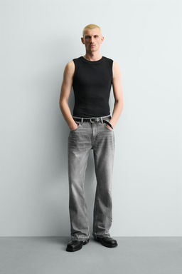 JEANS FLARE FIT ROTOS / Gris - Zara фото 17
