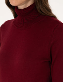 Vi_ne Slim Fit Bal_k__ Yaka Basic Kazak