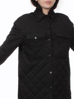 H24-002 BLACK Куртка демисезонная женская (100 гр. холлофайбер)