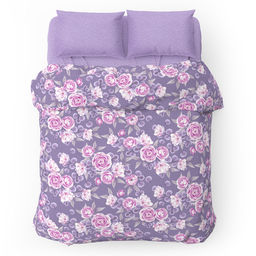 Пододеяльник 1,5 спальный "Виола" 145х215см, бязь 121г/м2, хлопок 100%, упаковка "классическая" ПВХ 28х41см, "Домашняя мода" (Россия)