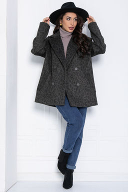 Пальто Я в теме (серый/лео) Б12632-7 - Lt collection фото 8