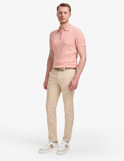 Somon Slim Fit %100 Pamuk Fermuarl_ Polo Yaka Triko Ti__rt