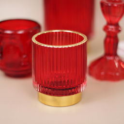 Цена за 4 шт. Подсвечник "Английский стиль" 7*8 см, Рубин