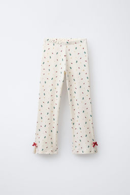 AGES 6-14 / TREE PRINT VELVET RIBBON PYJAMAS - Zara фото 4