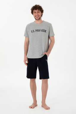 Erkek Bisiklet Yaka Gri Melanj Pijama Tak_m_ Sepette S_rpriz _ndirim - U.s. polo assn фото 4