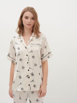 Костюм из армани-шелка с шортами и рубашкой