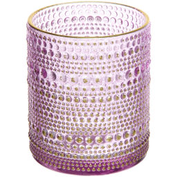 Цена за 4 шт. Подсвечник "Хрустальный блеск" 8,5*10 см, Лаванда