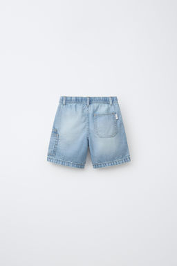 BERMUDA DENIM FLUIDA / Azul