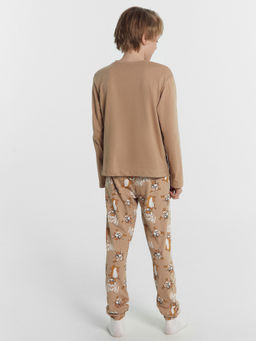 Комплект для мальчиков (джемпер, брюки) бежевый с собачками - Mark formelle фото 4