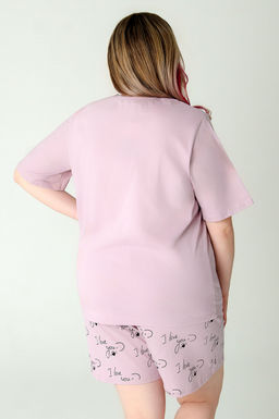 Арт. 9172 Пижама с шортами 52-58 (4 шт) Цвет:пудра - Калинка фото 4