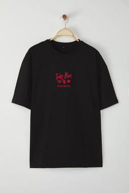 TRENDYOL MAN Tas Unisex Oversize/Genis Kesim Istakoz Bask?l? T-Shirt TMNSS25TS00051 - Trendyolmilla фото 4