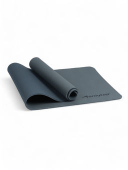 Коврик для фитнеса и йоги ONLYTOP, 183×61×0.8 см, графитовый
