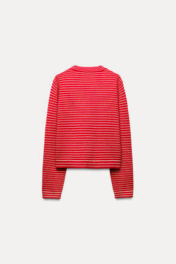 STRIPED KNIT CROPPED SWEATER - Zara фото 5