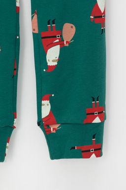 CROCKID, Пижама. Цвет: дед морозы с подарками на тем.зеленом