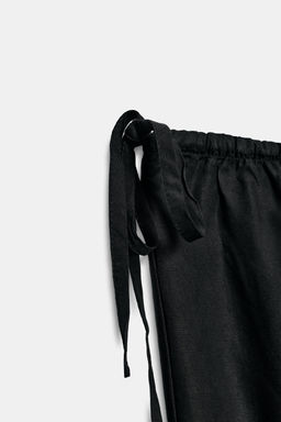 PANTAL?N TOBILLERO FLUIDO LAZADAS / Negro - Zara фото 7