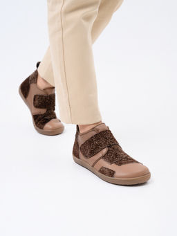 Ботинки женские демисезонные 206.NATAbr.Коричневый джангл+коричневый бабил/Шерсть