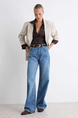 Mavi D_K_ML_ Y_ksek Bel Wide Leg Geni_ Pa_a Jeans TWOAW27JE00098