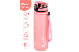 Бутылка для воды 500 мл 6,5*6,5*23 см "Style Matte" с углублениями д/пальцев пыльная роза
