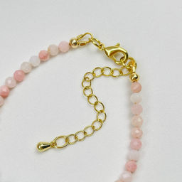 Браслет из розового Опала и Амазонита 16 см +