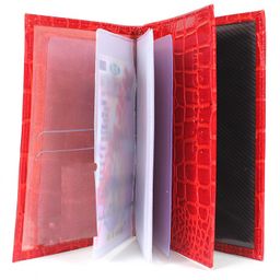 Обложка для авто+паспорт-Croco-ВП-102 натуральная кожа красный крокодил (203) 202332  фото 3