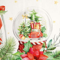 Полотенце Этель Christmas red flowers 40х73 см, 100% хл, саржа 190 гр/м2  фото 4