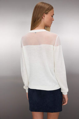 Siyah Simli Transparan Detayl? Triko Kazak TWOAW24KZ01023 - Trendyolmilla фото 19