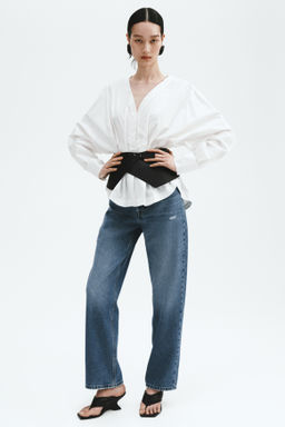 Straight High Waist Ankle Jeans - H&m фото 8