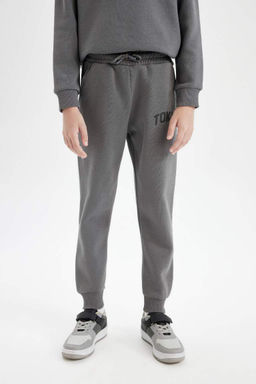 Школьные спортивные штаны с принтом для мальчиков - Defacto фото 4