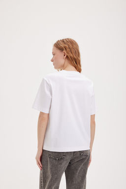 Футболка из мерсеризированного хлопка "Молоко" женская