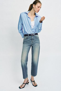 JEANS Z1975 SLIM CROPPED TIRO MEDIO / Azul / Verde