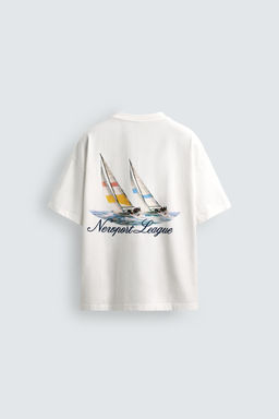 CAMISETA ESTAMPADO N?UTICO COMBINADO / Blanco