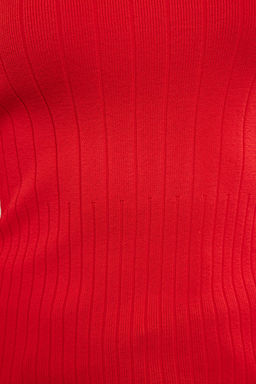 K?rm?z? Basic Bisiklet Yaka Triko Kazak TWOAW23KZ01249