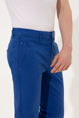 Erkek Carrot Fit Mavi Kanvas Pantolon