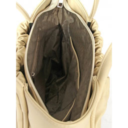 Сумка женская искусственная кожа ADEL-285, 3отд.2внут.карм. плечевой ремень, бежевый 260365 - Adelia фото 3