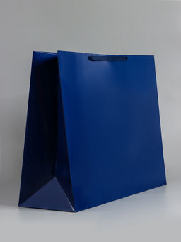 Пакет подарочный ламинированный горизонтальный «Синий», XXL 61×46×20 см