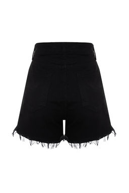 Siyah Denim Puskullu Plaj Sort TBESS22SR0395