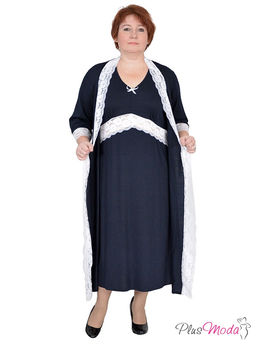 Халат-пеньюар Модель №208 размеры 44-80 - Plusmoda фото 3