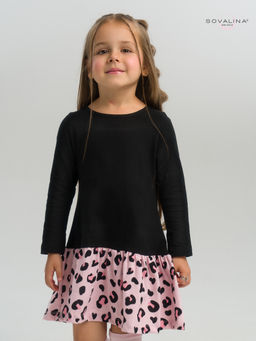 Платье Алиса дл/р черный-нежный леопард - Sovalina фото 13